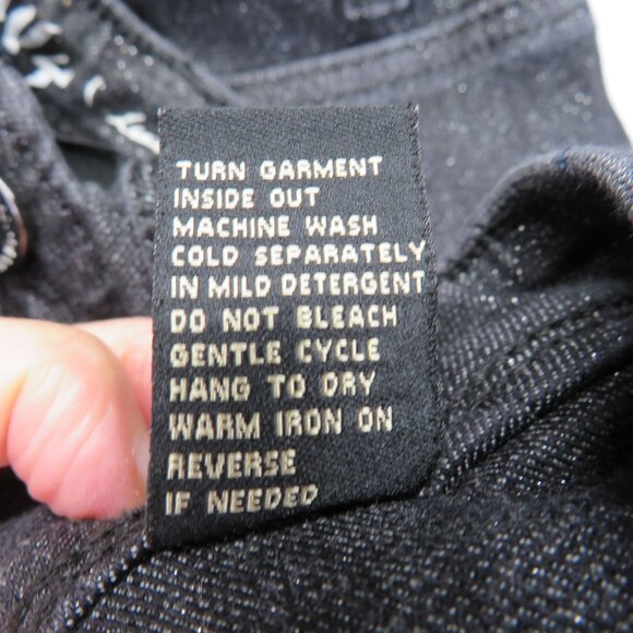 Diane Gilman DG2 Jeans Womens Size 22W Black Glitter Denim Straight Leg - Picture 7 of 13